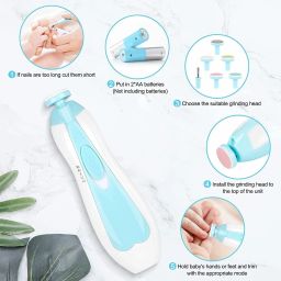 Baby Nail Trimmer File with Light Battery Operated Safe Nail Clippers Kit DN84-picture-18