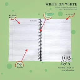 write on white NEW A4 Notebook Ruled 400 Pages image 2
