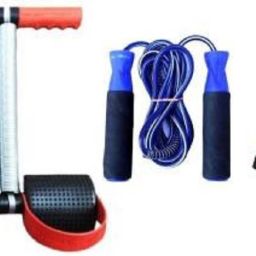 FULL BODY WORKOUT AB EXERCISER TUMMY TRIMMER WITH SKIPPINF ROPE AND FITNESS GRIP Fitness Accessory Kit Kit-image-98