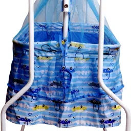 swingish New Born Baby Swing Cradle with Hidden Wheels and Smooth Swing Funcion image 4