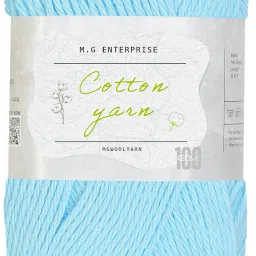 Cotton Delight Ice Blue 100 gms 100% Cotton Ball Hand knitting Cotton Yarn-image-73