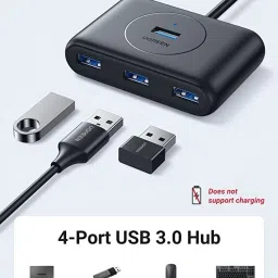 Ugreen 4 Port USB Hub 3.0 Data Hub with 3ft Portable Extension Cable image 4