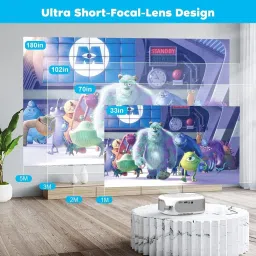 TOTAL Mini Projector WIFI Android IOS Full HD 1080P Miracast Youtube TVStick HDMI USB (5000 lm) Portable Projector image 5
