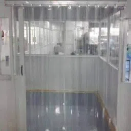 214 cm (7 ft) PVC Transparent Door Curtain Single Curtain-15