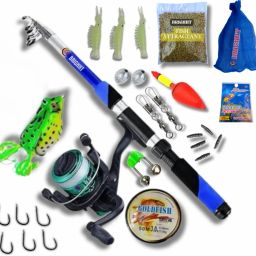7 ft Fishing pole with reel set KY_01 Blue Fishing Rod-image-5