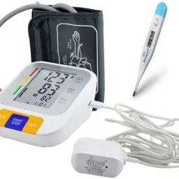 rsc healthcare BP 115 fully automatic blood pressure monitor Dr. Morepen BP Monitor (Made In India ) with AC/DC Adaptor & Dr. Morepen Digital Thermometer Bp Monitor-image-22