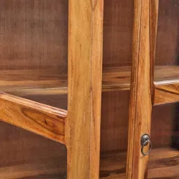 flipkart perfect homes Sheesham Solid Wood Solid Wood Semi-Open Book Shelf image 5