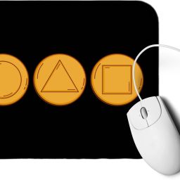 BA SHARF Premium Quality, Durable, SQUID GAME Mouse Pad, Dalgona Circle, Triangle, Square Mousepad-27