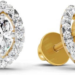 Sparkles Lab Grown Diamond Yellow Gold 14kt Stud Earring-image-67