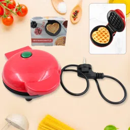 Portable Electric Non-Stick Waffle Iron, Round Waffle, Cake Maker Grill Machine Waffle Maker-31