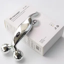 Skylight 79879 3D - Roller Massager 360 Rotate Silver Thin Face Full Body Shape Massager Facial Massage Relaxation Tool Massager-image-50