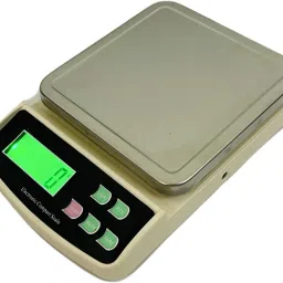 NIVAYO 10Kg Kitchen Weight Machine with Stainless Steel Top for Shop, Home Weighing Scale-3