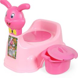 Rabbit Baby Potty Training Seat- Chair for Kids-Infant Potty Toilet Chair with Removable Tray for Babies|Potty Chair Cum Seat Potty Seat for Kids (Pink) Potty Seat-image-10