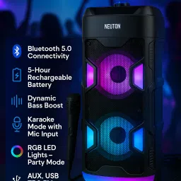 NEUTON ZESTWOOFR with Wired Mic and Remote 40 W Bluetooth with RGB LIGHT 40 W Bluetooth Home Audio Speaker image 2