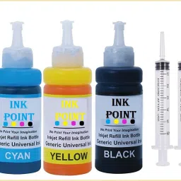 inkpoint HP DeskJet 2723 WiFi Printer Compatible HP 805/803/680 Cartridges Refill Ink Black + Tri Color Combo Pack Ink Bottle-0