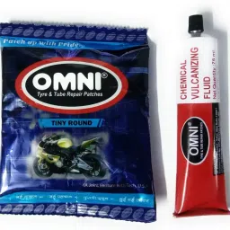 Omni Puncture Repair (Tiny 100 Pcs) with CVF - 1pcs Tube Puncture Repair Patches Tubed Tyre Puncture Repair Kit-image-2