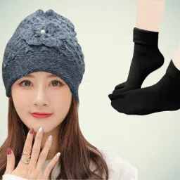 Solid, Self Design, Woven Beanie-picture-16