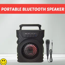 Clairbell 301(PORTABLE WIRELESS BLUETOOTH SPEAKER) Crystal Clear SoundWith Karaoke MicR254 5 W Bluetooth Laptop/Desktop Speaker-image-77