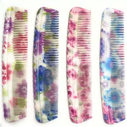 Detangling Printed Hair Comb Set of 4 Pieces for Men And Women Hair Dressing-24