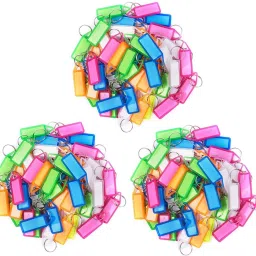 Assorted Tag/Label Key Chain Pack Of 150 Carabiner-image-42