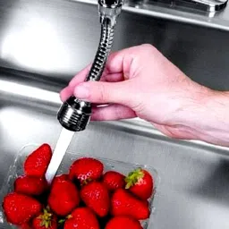 bhm Turbo Flex 360 Flexible Water Saving Nozzle Faucet Sprayer Water Extender(6inch) Faucet Function Diverter image 2