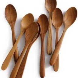 ch2926 8 wali chammach (BROWN) Wooden Table Spoon Set-24