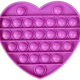 Pop It Fidget Toy - Pop Its - Bubble Pop Fidget Toy - Stress Toys, Anxiety Toys, ADHD, Special Needs, Autism Sensory Toys for Kids and Adults - Fidget Toy Pop It Popping Bubbles Game - Solid Color Pop it - 1pc Heart-14