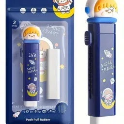 Astro Push Pull Eraser Lightweight Retractable Eraser Stationary for Kids Non-Toxic Eraser-23
