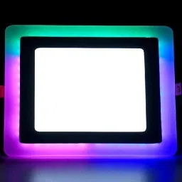 5 Watt Sqaure PGB Color Multicolor Effect 3D Led Panel Light (Pack of 01) Ceiling Light Ceiling Lamp-22
