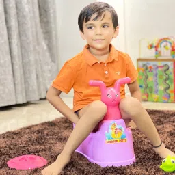 Potty Toilet Trainer Seat/Chair with Lid and High Back Support for Boys Girls Potty Seat-image-24