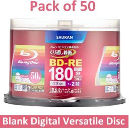 Sauran DVD Rewritable Pack of 50 Blank Digital Versatile Disc DVD 25 GB-28