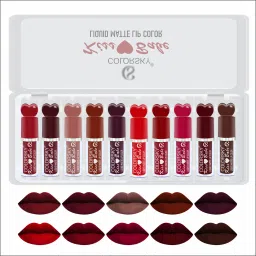 Kiss Babe Liquid Matte Lipstick Set 10Pcs- Long-Lasting Waterproof Smudge proof-33
