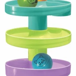 Ball Drop Rolling & Swirling Cat Spiral Fun Ramp for Toddlers Educational Toy-2