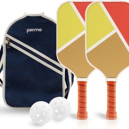 Pickleball Set-14mm 2 Carbon Fiber Paddles 2 Balls & 1 Bag Lightweight & Durable Pickleball Paddle-image-58