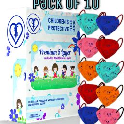 N95 color mask for child Reusable Washable Face Mask Breathable, Outdoor Anti-Pollution & Anti Virus Breathable Face Mask with Premium Quality masks Especially for Kids With 5 Layers Protection Respirator With Melt Blown for Boys Girls Children Babies (Anti Pollution Mask , Anti Viral Mask , Anti Bacterial Mask ) (School Mask , Outdoor Mask , Kids Party Mask) (Child Mask , Kids Mask 3 years, Kids Mask 4 years , kids Mask 5 years , kids mask 6 years , kids mask 7 years , kids mask 8 years , kids mask 9 years , kids mask 10 years up to 14 yrs ) Kids N95 10PCS -Print-Red-Pink-S.Green-Orange-Blue Reusable, Washable Cloth Mask With Melt Blown Fabric Layer-image-17