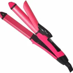 EKDHRA Ceramic 2 In 1 Hair Straightener And Curler For Women (Pink) 2 in 1 Hair Styler- Hair Curler & Straightener 2009 Hair Styler Hair Straightener-image-21