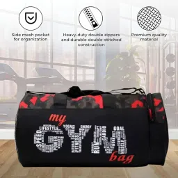 15 L Gym Duffel Bag - Gym Bag Duffle Bag Sports Bag Shoulder Bag Sports Bags Gym Bags for Men & Women - Black-image-21