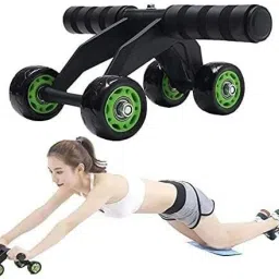 Automatic Rebound Design 4 Wheel Ab Roller - Workout Fitness Exercise Equipment Ab Exerciser-33