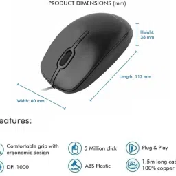 Henture Chiclet Keyboard and Mouse Combo with USB Hub, C-Type OTG Cable, and Mouse Pad Combo Set image 3