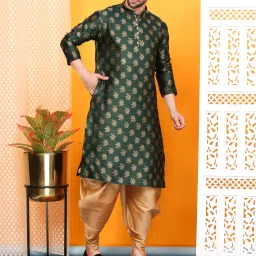 Men Jacquard Kurta Salwar Set-image-29