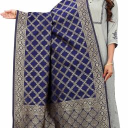 Silk Blend Woven Black Women Dupatta-image-12