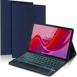 Proelite Lenovo Tab M11 11 inch, Magnetic Detachable TouchPad Built-in 7-Colors Backlit Bluetooth Standard Tablet Keyboard Compatible with Desktop, Laptop, Mac-image-10