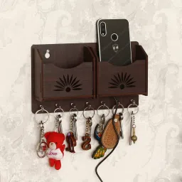 2 Mobile Stand WITH KEY HOLDER Wood Key Holder-image-60