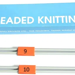 Knitting Needle(Pair) | Vardhman Pony Cold Headed Pins | Size 9,10 - (3.75mm,3.25mm) - 25 cm length | Premium, rust-free | Used for knitting Woollen sweater, socks, mittens, gloves, hats, scarfs Knitting Pin-26