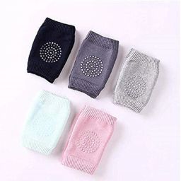 Baby Knee Pads for Crawling Anti-Slip Padded Stretchable Elastic Cotton Soft Breathable Comfortable Knee Cap Elbow Safety Protector (5 Pair) Multicolor Baby Knee Pads-1