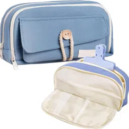 Pencil Case Pencil Pouch for College Student solid Art Canvas Pencil Box Aesthetic Pencil Case Organizer, Multipurpose Zipper Pouch for Kids & Adults Art Canvas Pencil Box-image-97