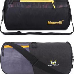20 L Gym Duffel Bag - GYM DUFFLE BAG FOR INDOOR OUTDOOR SPORTS - Black, Black, Grey-image-48