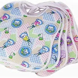 Multicolor Soft Fabric Waterproof Baby Bibs (Colour & Design May Vary) Reusable Cotton Bib Washable Apron-picture-21