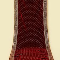 manyavar Velvet Embroidered Maroon Men Dupatta-picture-25
