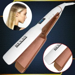 REXAN INTERNATIONAL Hair Crimper Ultra Wide Floating Plates, Temperature Control LED Light Neo Tress Electric Hair Styler-image-67